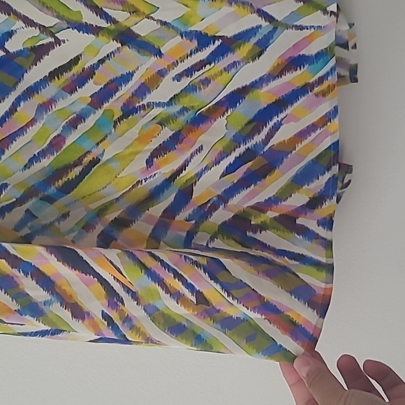 Tina Turk Adrienne Multicolor Silk Top Sleeveless Size Small - Picture 4 of 10